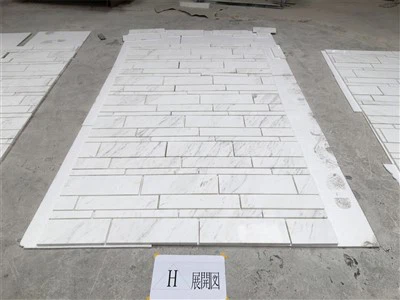 Teilsen Llawr Marmor Gwyn Honed