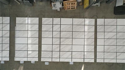 Teils Llawr Marmor Gwyn Cegin