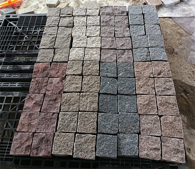 colorful granite cubes cobbles colorful granite cubes cobbles