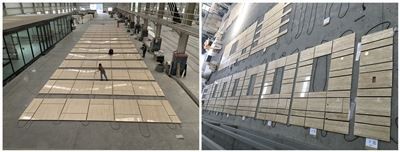 Sut ydych chi'n sicrhau cysondeb lliw ar gyfer prosiectau marmor mawr?