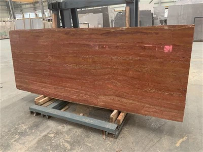 Teils Llawr Travertine Coch